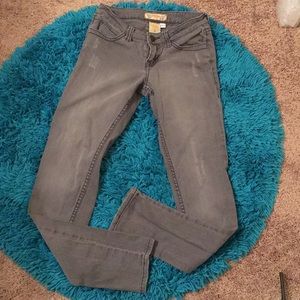 Distressed Grey Skinnies